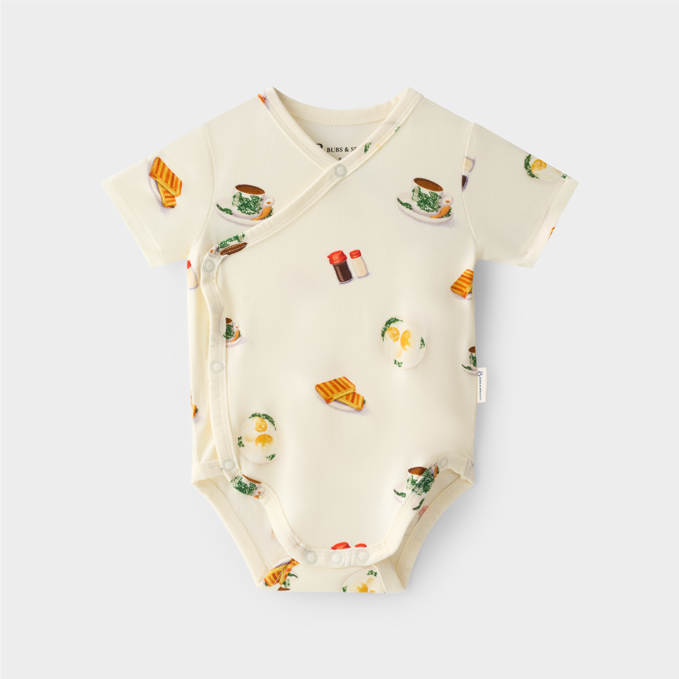 Organic Bamboo Baby Kimono - Breakfast