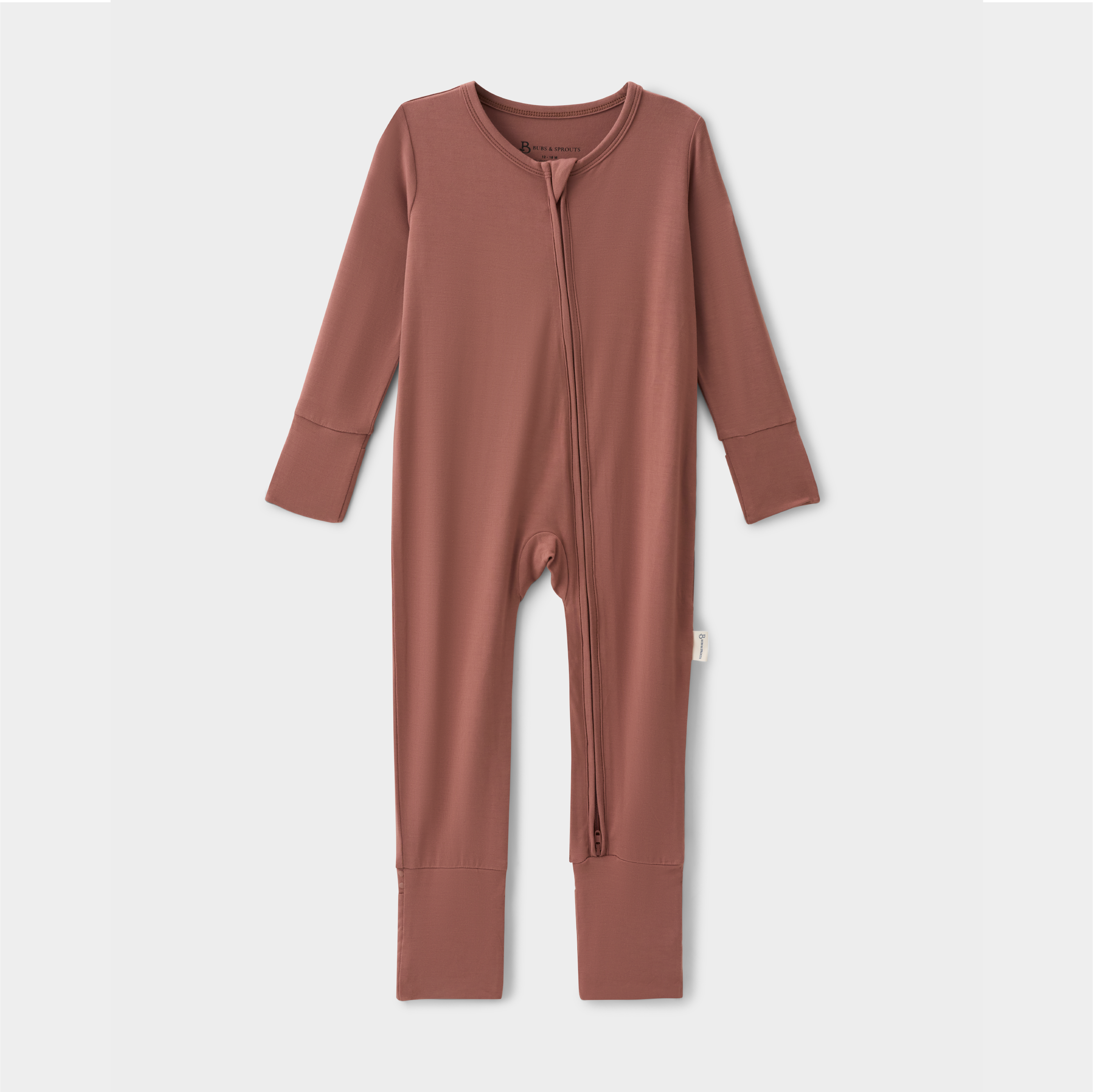 Organic Bamboo Baby Sleepsuit - Canyon Stone