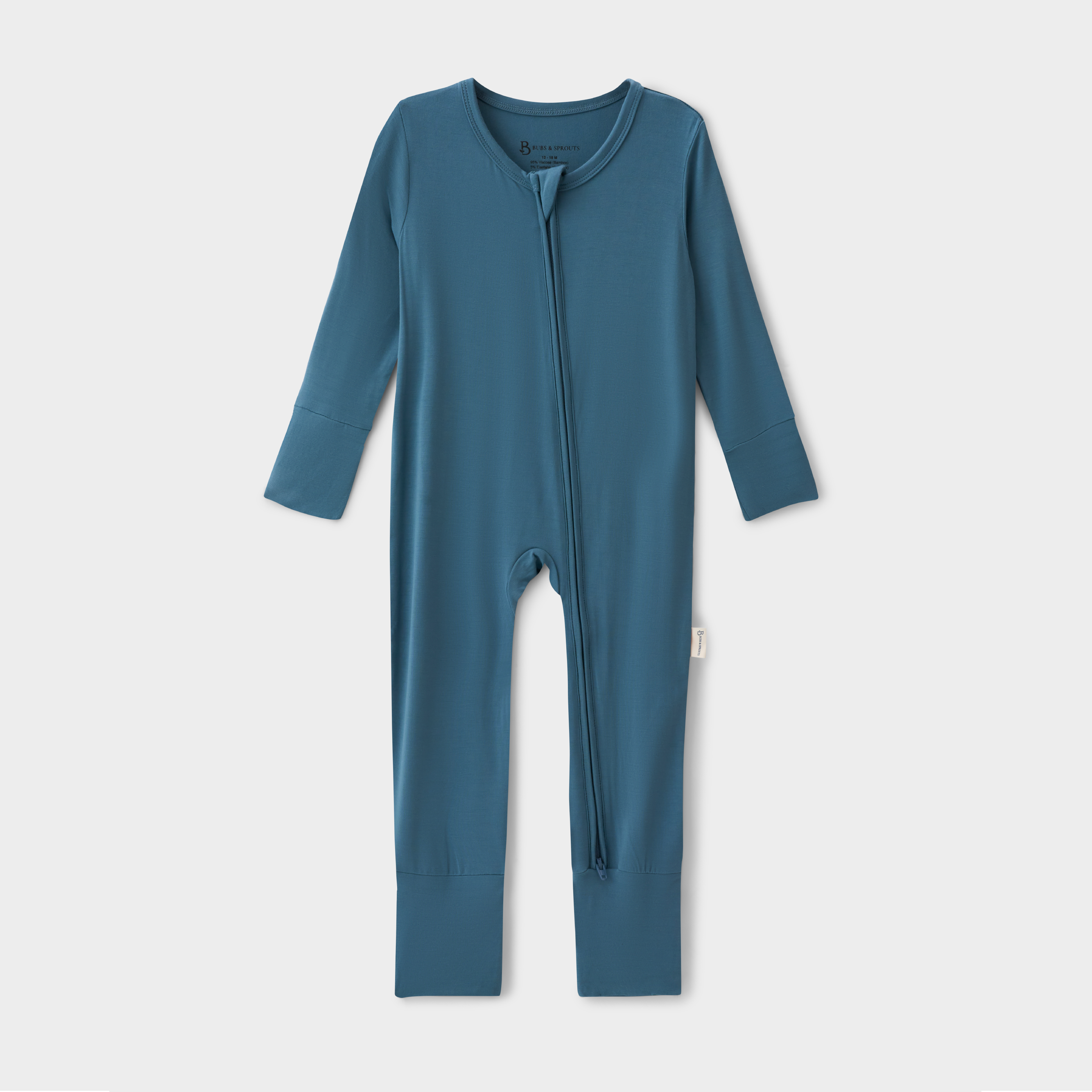 Organic Bamboo Baby Sleepsuit -  Ocean Pine
