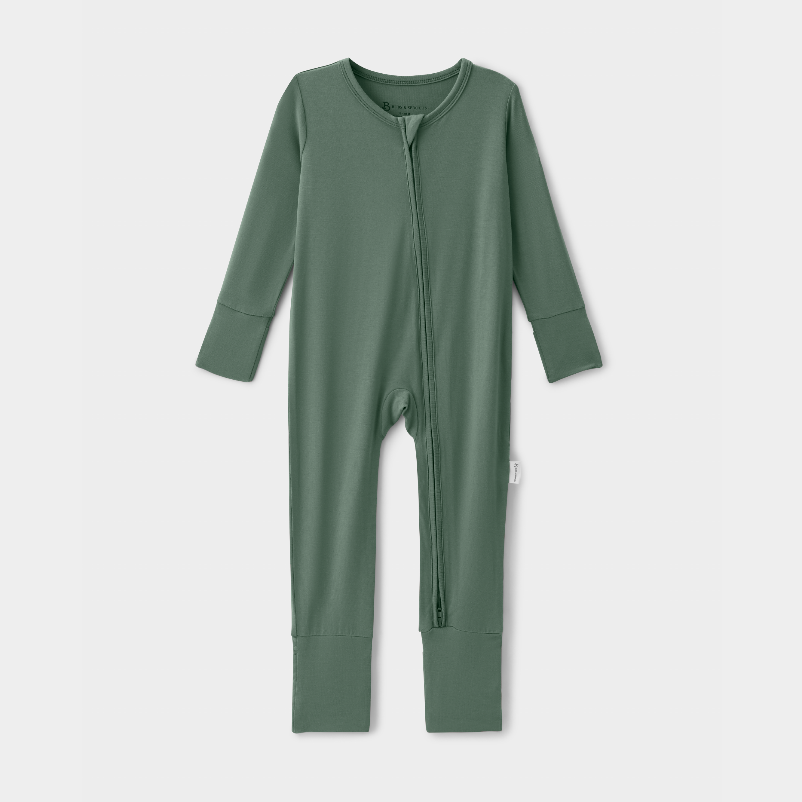 Organic Bamboo Baby Sleepsuit - Sage