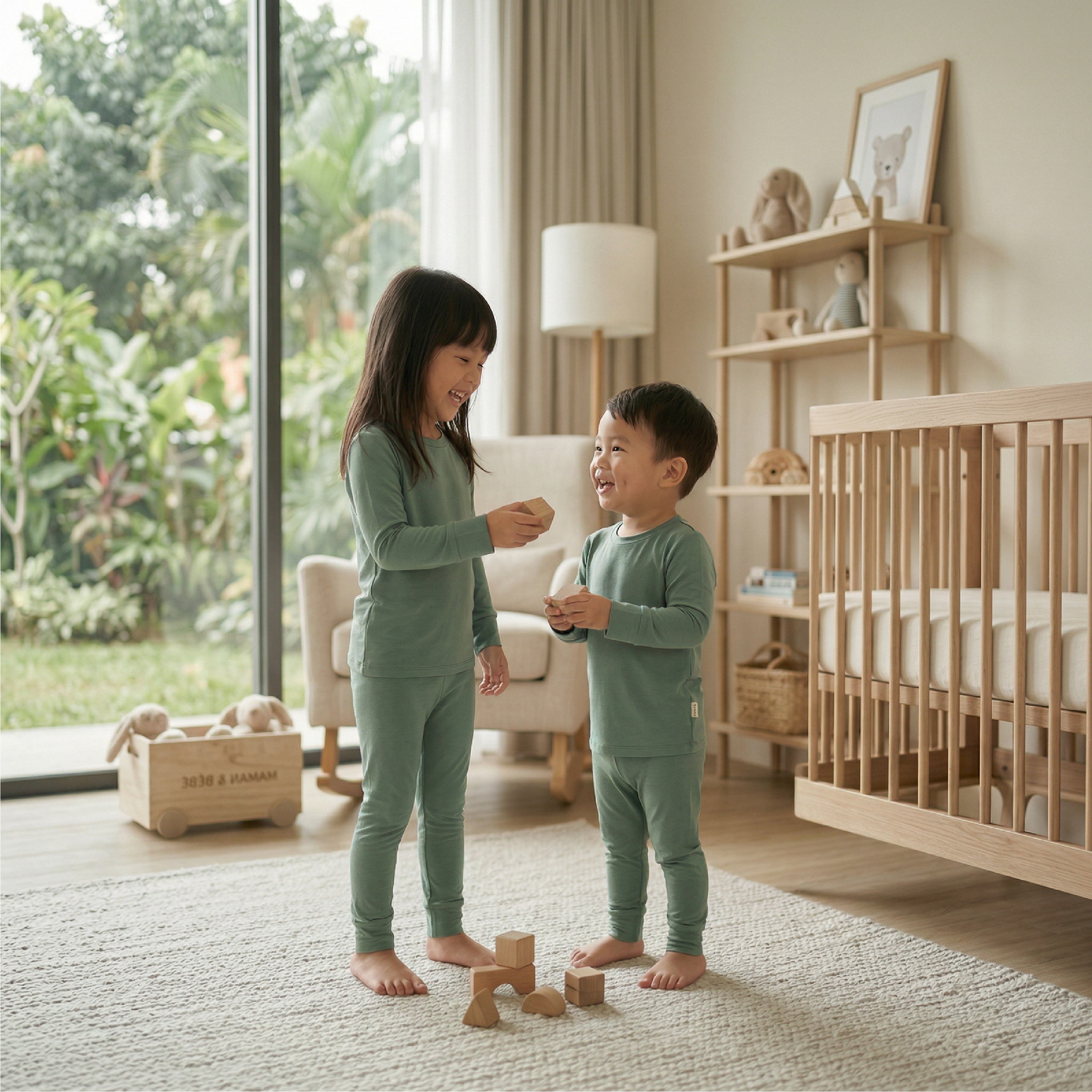Organic Bamboo Baby Two Piece - Sage