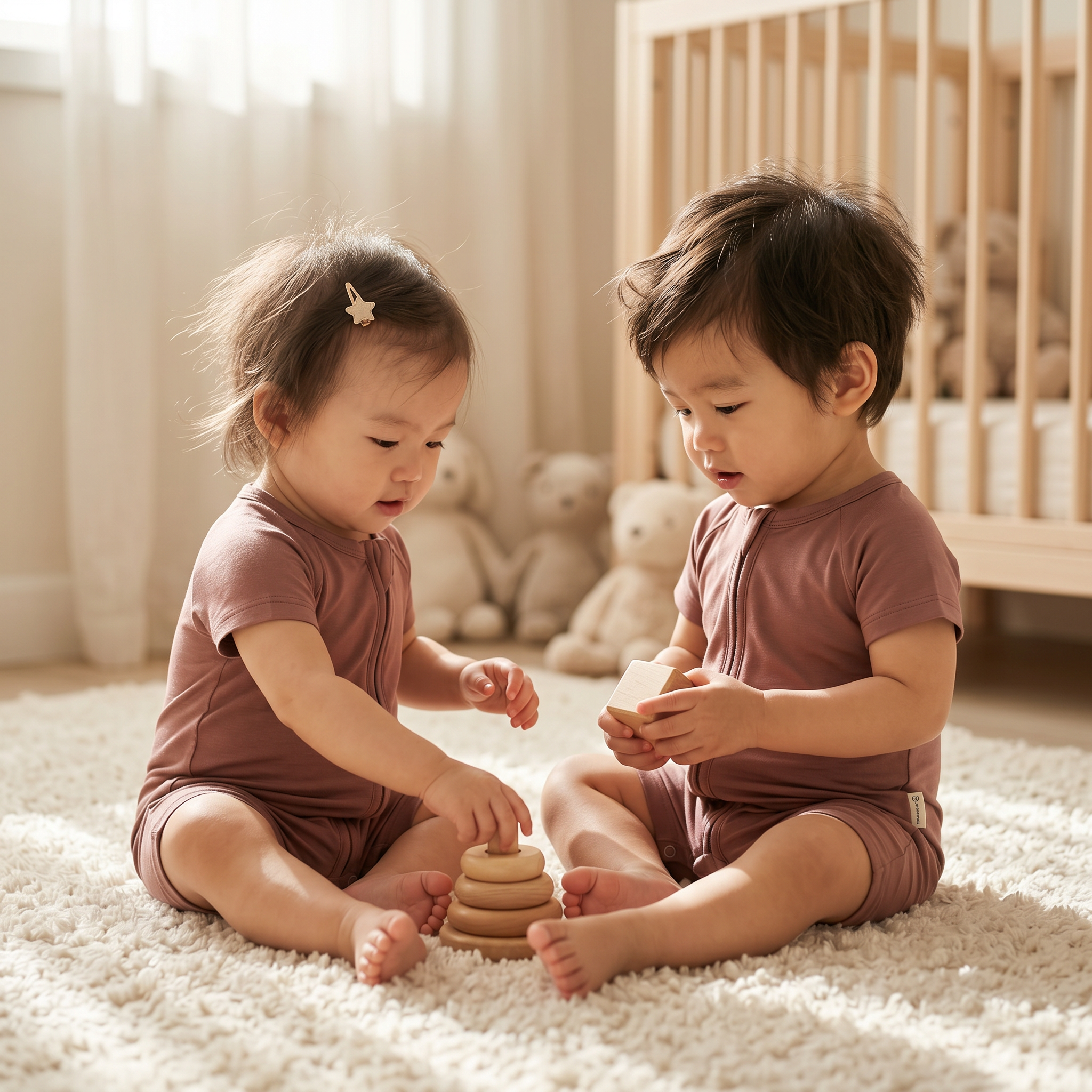 Organic Bamboo Baby Bodysuit - Canyon Stone