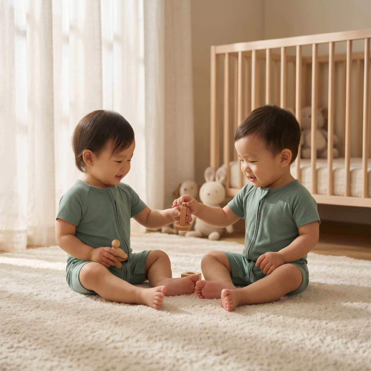 Organic Bamboo Baby Bodysuit - Sage