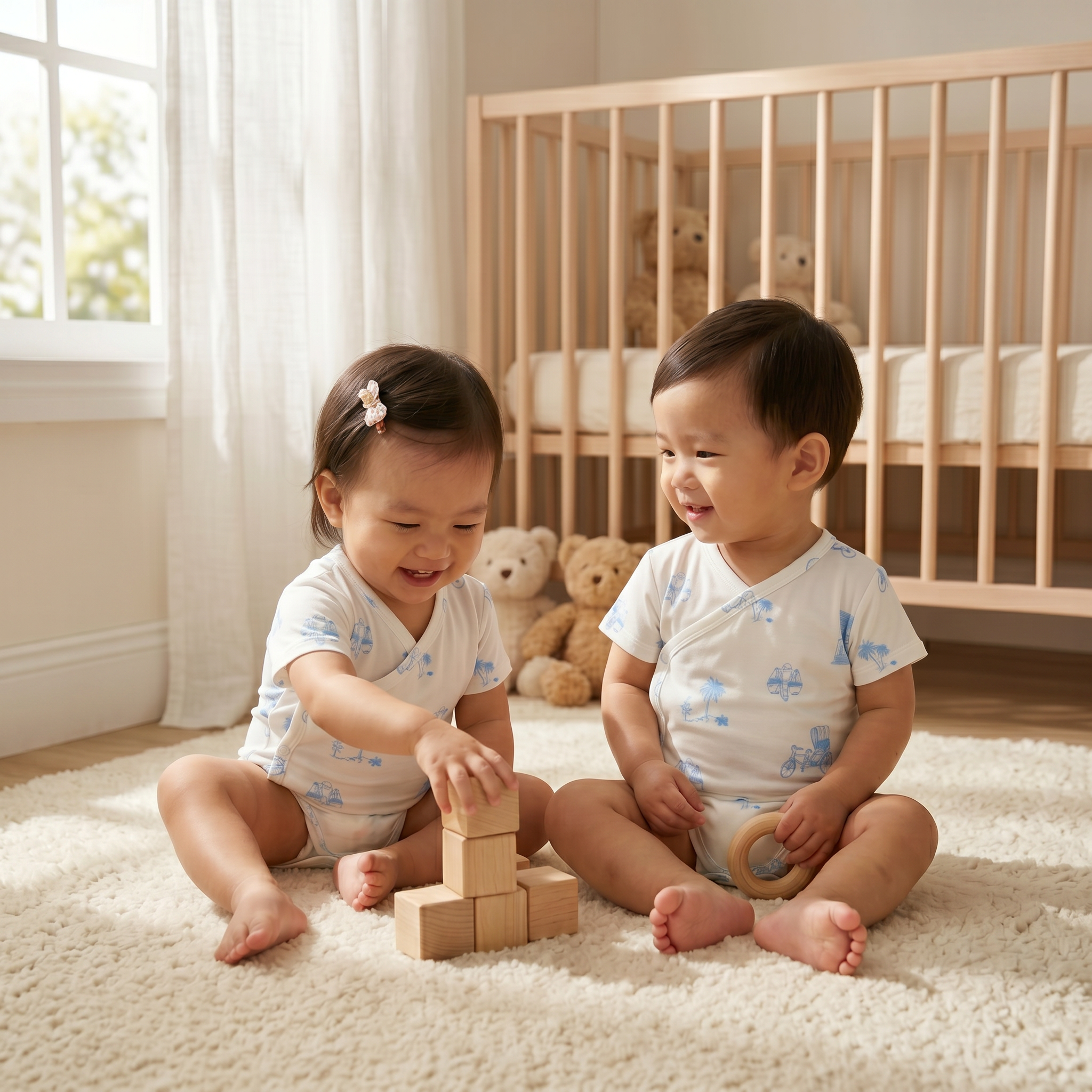 Organic Bamboo Baby Kimono - Nanyang