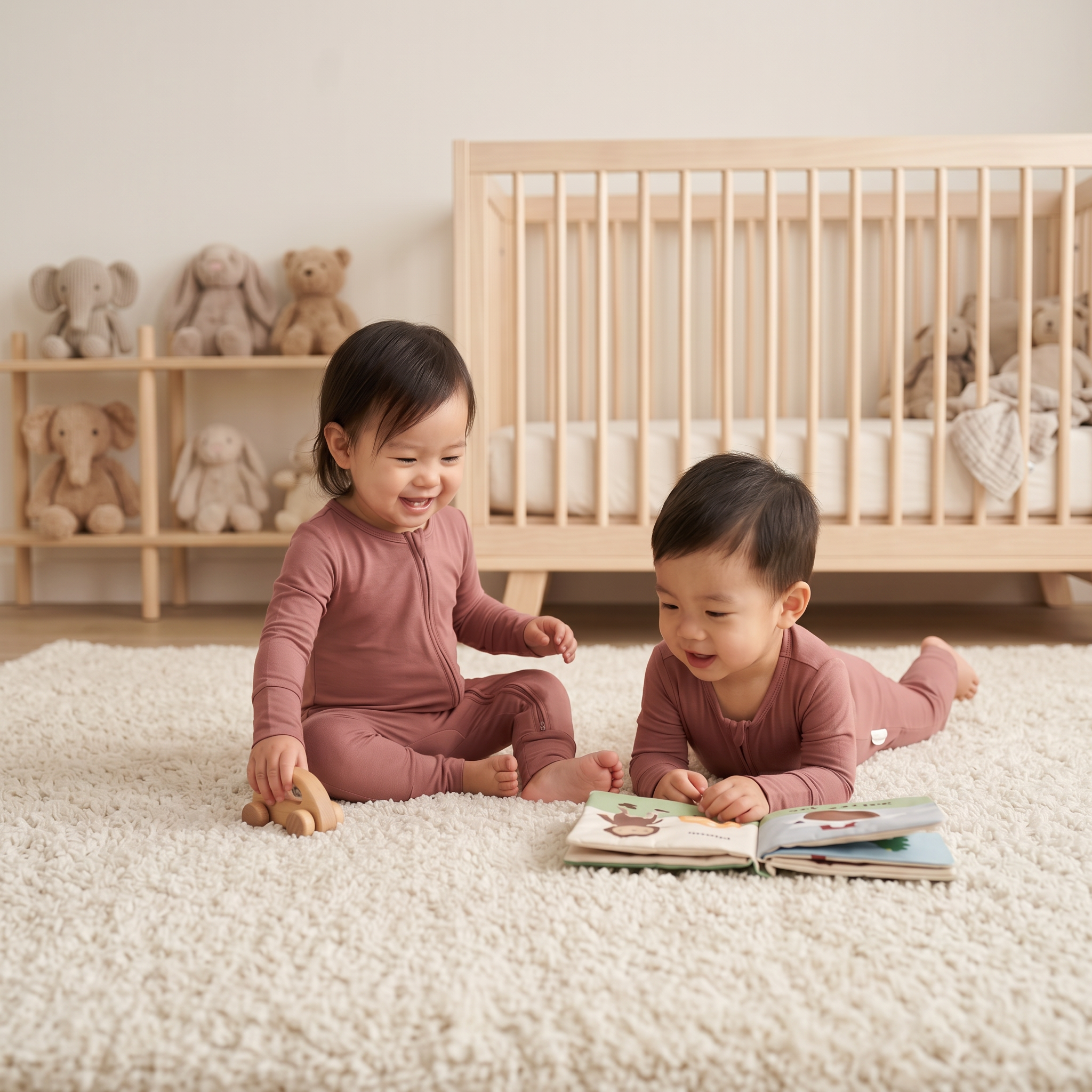 Organic Bamboo Baby Sleepsuit - Canyon Stone